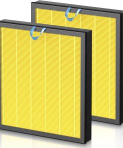 Vital 100S Pet Care Replacement Filter for LEVOIT Vital 100S & 100S-P Air Purifier, 3-in-1 High-Efficiency Activated Carbon Filter for Pet Dander, Smoke, Vital 100S-RF-PA, 2 Pack, Yellow